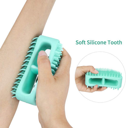 Dog Brush & Cat Brush, Soft Silicone Dog Grooming Brush, Pet Bath & Massage Brush for Cats and Dogs with Short or Long Hair, Cat Slicker Shedding Hair Brush for All Pet Sizes